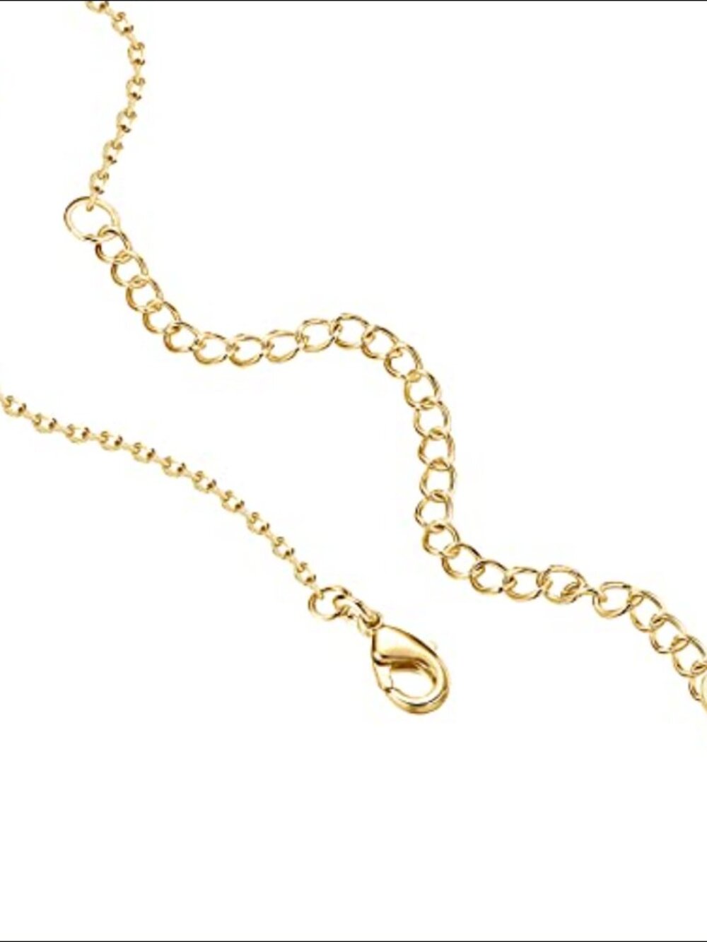 14K Gold  Station Necklace, Cubic Zirconia Chain, Layering Necklace - Picture 3 of 4